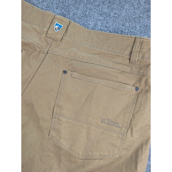 Kuhl Rydr Pants Mens 38/34 Brown Canvas Hiking Outdoor Work - Picture 1 of 11